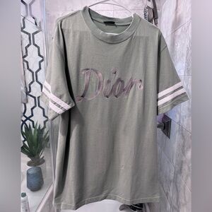 Dior Homme Shirt green with embroidered logos